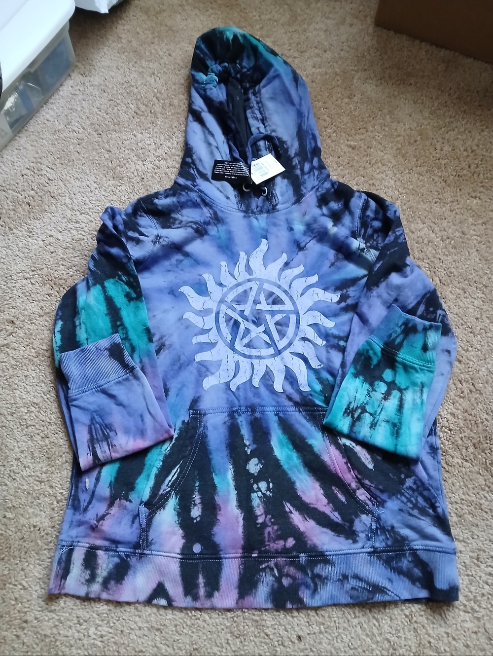Supernatural Logo Tie-Dye Hoodie NWT